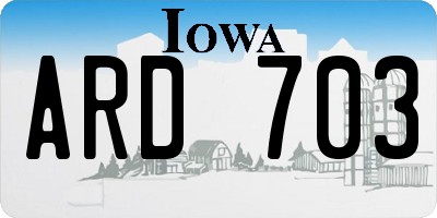 IA license plate ARD703