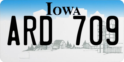 IA license plate ARD709