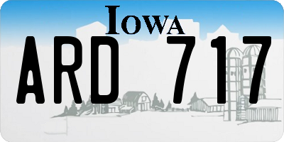 IA license plate ARD717