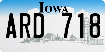 IA license plate ARD718