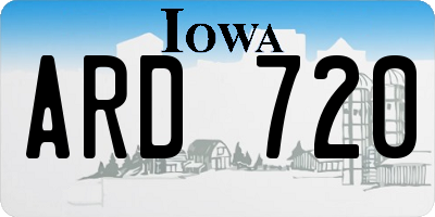 IA license plate ARD720