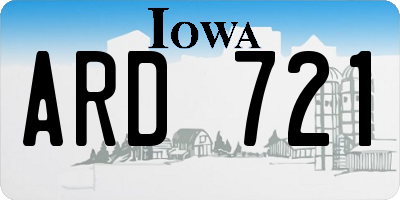 IA license plate ARD721