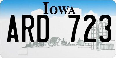 IA license plate ARD723