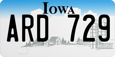 IA license plate ARD729