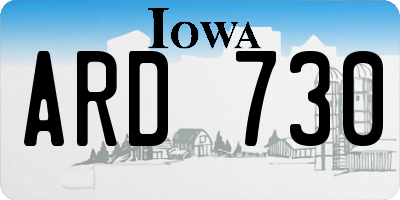 IA license plate ARD730