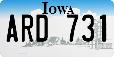 IA license plate ARD731