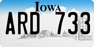 IA license plate ARD733