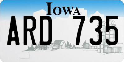IA license plate ARD735