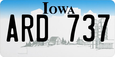 IA license plate ARD737