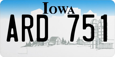 IA license plate ARD751