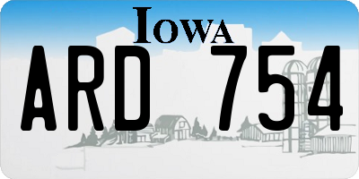 IA license plate ARD754