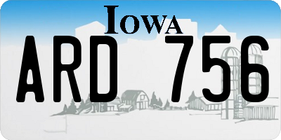 IA license plate ARD756