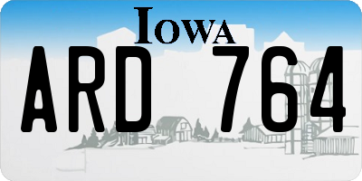 IA license plate ARD764