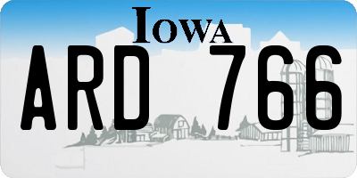 IA license plate ARD766