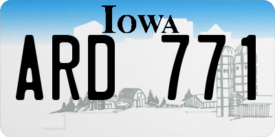 IA license plate ARD771