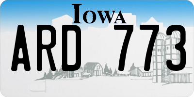 IA license plate ARD773