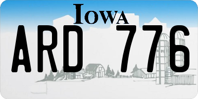 IA license plate ARD776
