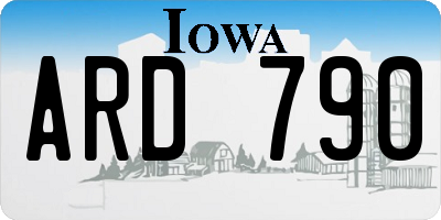 IA license plate ARD790