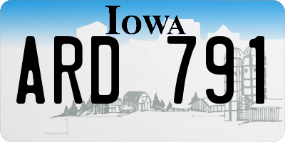 IA license plate ARD791