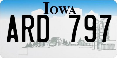 IA license plate ARD797