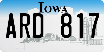 IA license plate ARD817