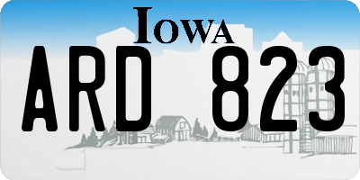 IA license plate ARD823