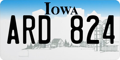 IA license plate ARD824