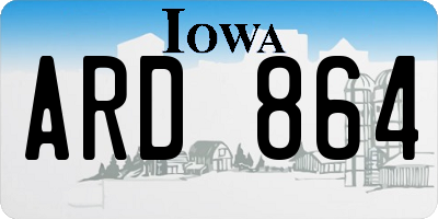 IA license plate ARD864