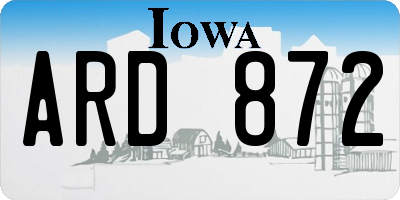 IA license plate ARD872