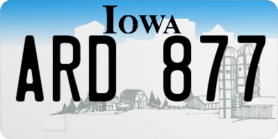 IA license plate ARD877
