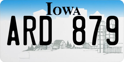 IA license plate ARD879