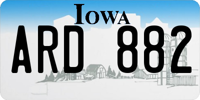 IA license plate ARD882