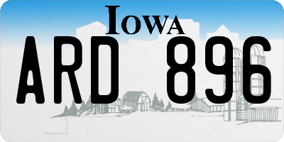 IA license plate ARD896