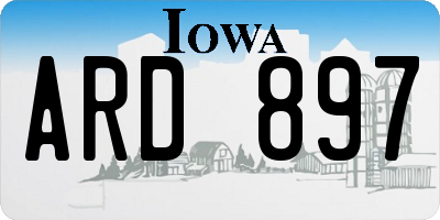 IA license plate ARD897