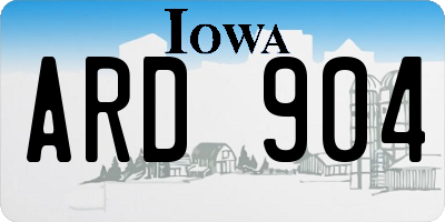 IA license plate ARD904