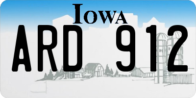 IA license plate ARD912