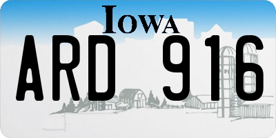 IA license plate ARD916