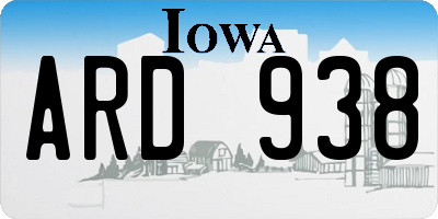IA license plate ARD938