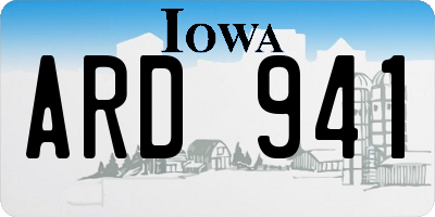 IA license plate ARD941