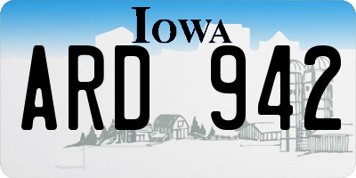 IA license plate ARD942