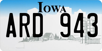 IA license plate ARD943