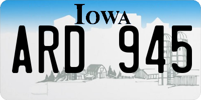 IA license plate ARD945