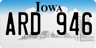 IA license plate ARD946