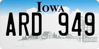 IA license plate ARD949