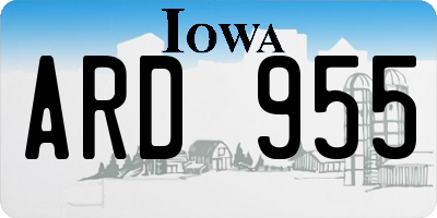 IA license plate ARD955