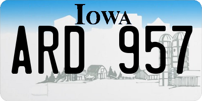 IA license plate ARD957