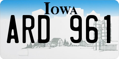 IA license plate ARD961