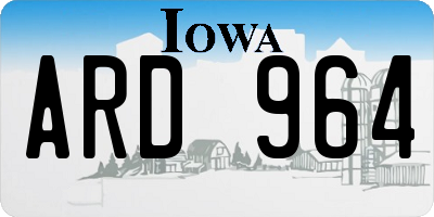 IA license plate ARD964