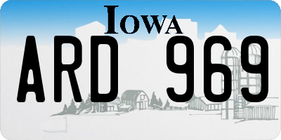 IA license plate ARD969