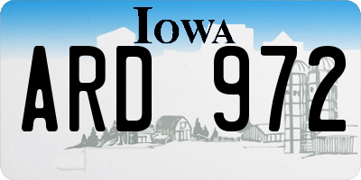 IA license plate ARD972